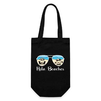 Hola Beaches - Geschenkbeutel für Flaschen - Schwarz - Vorne