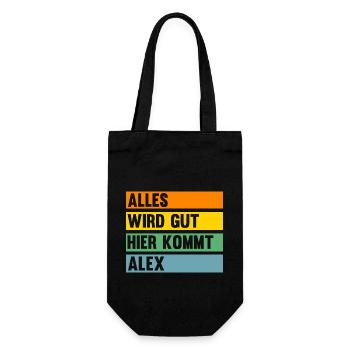 Alex - Geschenkbeutel für Flaschen - Schwarz - Vorne