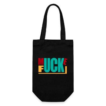 Muckefuck, für Kaffee Genießer! - Geschenkbeutel für Flaschen - Schwarz - Vorne