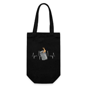 Trash Heartbeat - Geschenkbeutel für Flaschen - Schwarz - Vorne