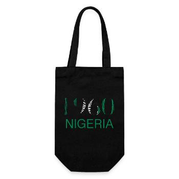 Nigeria Nigerian Africa Flag Pride I Gift - Gift Bag for Bottles - black - Front
