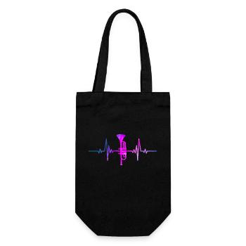 Trompete Space Heartbeat für Musiker - Geschenkbeutel für Flaschen - Schwarz - Vorne