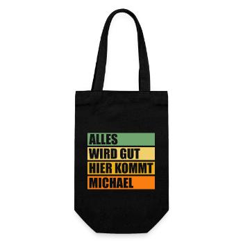 Michael - Geschenkbeutel für Flaschen - Schwarz - Vorne