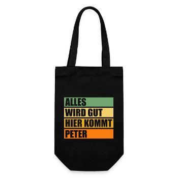 Peter - Geschenkbeutel für Flaschen - Schwarz - Vorne