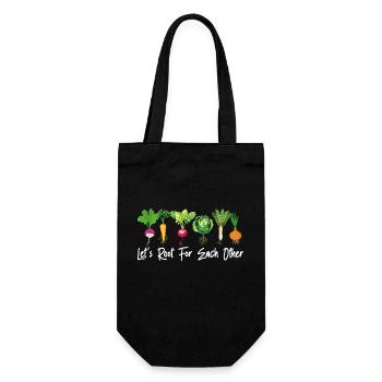 Funny Vegan Let's Root For Each Other - Gift Bag for Bottles - black - Front
