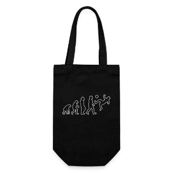 Fußballdesign Fußballspieler Fußballmannschaft - Geschenkbeutel für Flaschen - Schwarz - Vorne