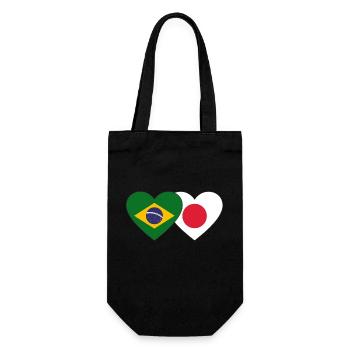 Brésil Japon Flag Heart - Sac à bouteille - noir - Devant
