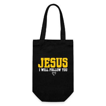 Jesus Christen Gott Religion Kreuz Glaube Kirche - Geschenkbeutel für Flaschen - Schwarz - Vorne