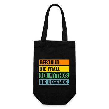 Gertrud - Geschenkbeutel für Flaschen - Schwarz - Vorne