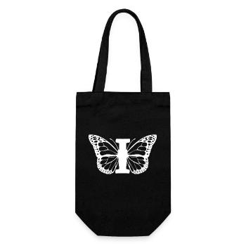 lettre i papillon - Sac à bouteille - noir - Devant
