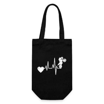 Motorcycle Motorcyclist Motorbike Fan Motorcross - Gift Bag for Bottles - black - Front
