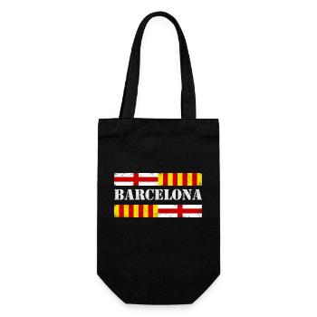 Barcelona - Geschenkbeutel für Flaschen - Schwarz - Vorne