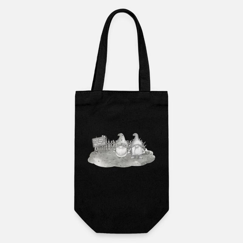 Amis du jardin / Gnomes de jardin - Sac à bouteille - noir