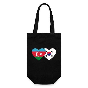 Azerbaïdjan Corée du Sud drapeau - Sac à bouteille - noir - Devant