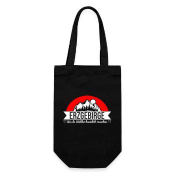 Erzgebirge Heimatliebe - Geschenkbeutel für Flaschen - Schwarz - Vorne