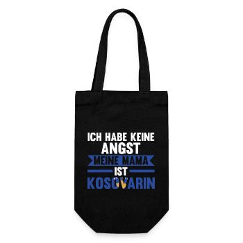 Ich habe keine Angst meine Mama ist Kosovarin - Geschenkbeutel für Flaschen - Schwarz - Vorne