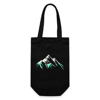mountains 001 - Geschenkbeutel für Flaschen - Schwarz - Vorne