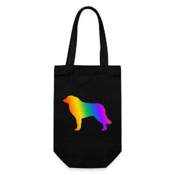 Pyrenean mountain dog, fully customizable as desired - Gift Bag for Bottles - black - Front