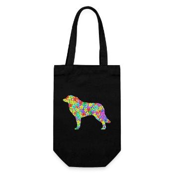 Pyrenäen-Sennenhund, vollständig anpassbar nach Wunsch - Geschenkbeutel für Flaschen - Schwarz - Vorne