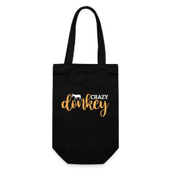 Crazy Donkey - Geschenkbeutel für Flaschen - Schwarz - Vorne