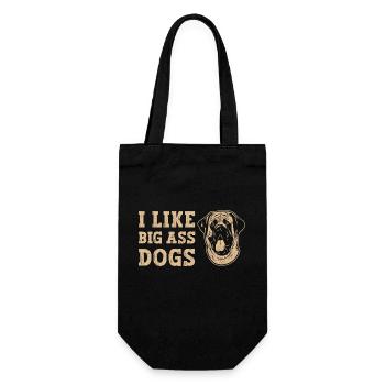 Mastiff Hund Old English Mastiff - Geschenkbeutel für Flaschen - Schwarz - Vorne