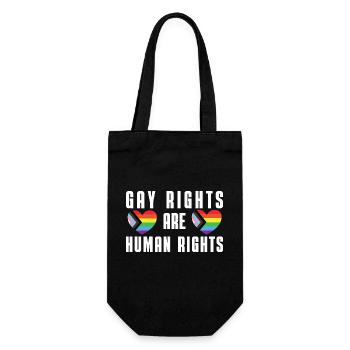Regenbogen Herz Transsexuell Queer Geschenk LGBT - Geschenkbeutel für Flaschen - Schwarz - Vorne