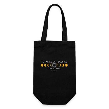 Toledo Ohio Sonnenfinsternis 2024 April 8 Souvenir - Geschenkbeutel für Flaschen - Schwarz - Vorne