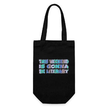 Gift Idea Book Fan Gift Book Lover Fun Cat - Gift Bag for Bottles - black - Front