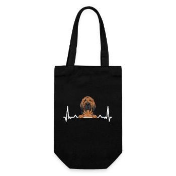 Bloodhound Hund Bluthund - Geschenkbeutel für Flaschen - Schwarz - Vorne