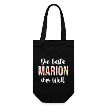 Marion - Geschenkbeutel für Flaschen - Schwarz - Vorne