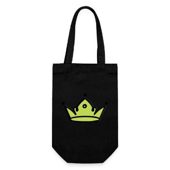 Crown 01 - Gift Bag for Bottles - black - Front