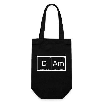 Dam Name First Name Chemistry Periodic Table Elements - Gift Bag for Bottles - black - Front