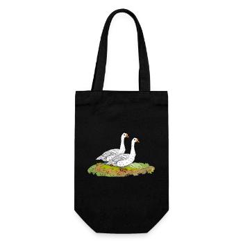 Geese - Gift Bag for Bottles - black - Front