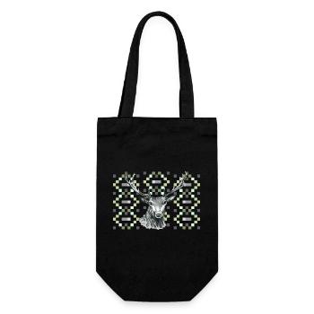 Deer - Gift Bag for Bottles - black - Front