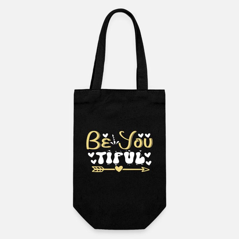 Be You Tiful - Geschenkbeutel für Flaschen - Schwarz