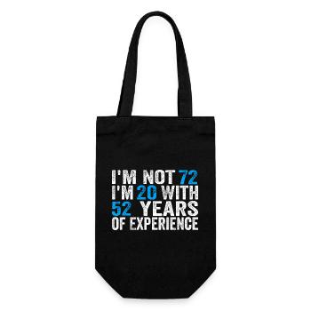 72 Years Old Birthday Funny Birthday Idea Humor 72 - Gift Bag for Bottles - black - Front