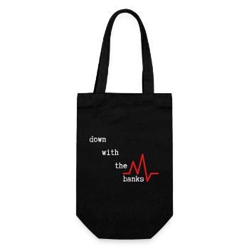 down with the banks - Gift Bag for Bottles - black - Front