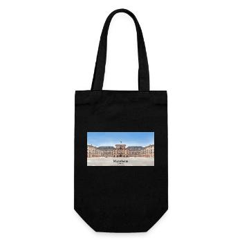Barockschloss Mannheim Aquarell - Geschenkbeutel für Flaschen - Schwarz - Vorne
