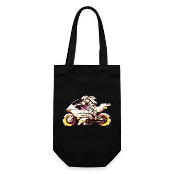 How to ride a motorcycle in the future at races - Gift Bag for Bottles - black - Front