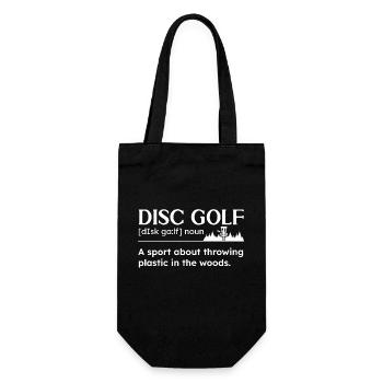 Discgolf Disc Golf Frisbee - Geschenkbeutel für Flaschen - Schwarz - Vorne