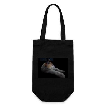le chat blanc aux yeux verts - Sac à bouteille - noir - Devant