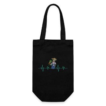 Skeleton Flowers Hobby Allotment Gardener Garden - Gift Bag for Bottles - black - Front
