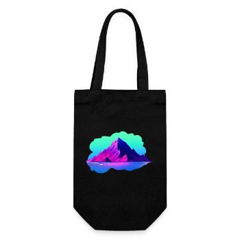 Hike Mountains Mountain hiking Mountain hikers Hiking - Gift Bag for Bottles - black - Front