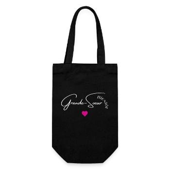 Bientôt grande sœur - Sac à bouteille - noir - Devant