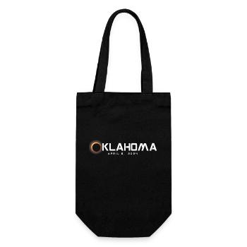 Oklahoma 2024 Sonnenfinsternis Souvenir 8. April - Geschenkbeutel für Flaschen - Schwarz - Vorne
