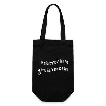 Je suis comme un bon vin je me bonifie - Sac à bouteille - noir - Devant