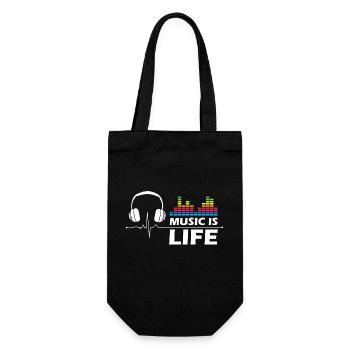 La musique, c’est la vie - Sac à bouteille - noir - Devant