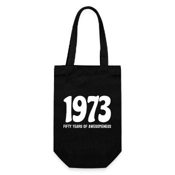 1973 Fifty years of awesomeness - Gift Bag for Bottles - black - Front