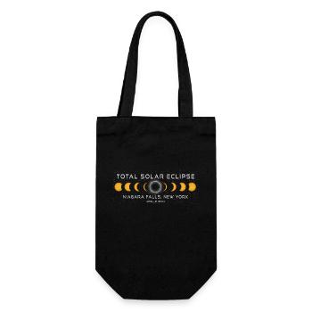Niagara Falls New York Solar Eclipse 2024 April 8 - Gift Bag for Bottles - black - Front
