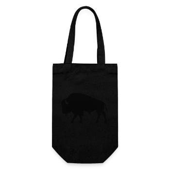 Symbole majestueux du bison - Sac à bouteille - noir - Devant